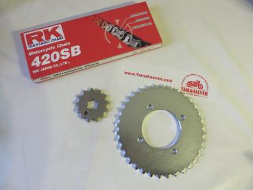 Kettensatz für Yamaha LB3-M Bop RK 420er Kette Ritzel Kettenrad