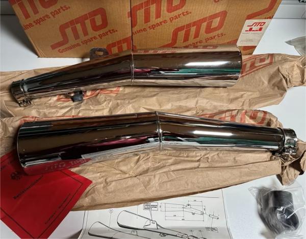 Sito Auspuff Schalldämpfer Yamaha XJ550 4V8 exhaust silencer NOS