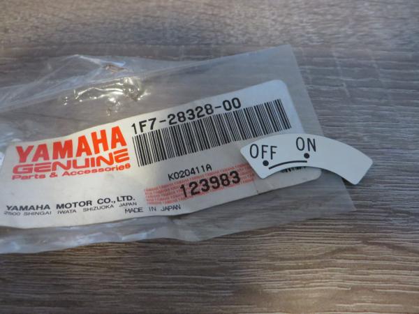 Yamaha Aufkleber Zündschloss Bedienung LB50 Chappy Original 1F7-28328-00 NOS