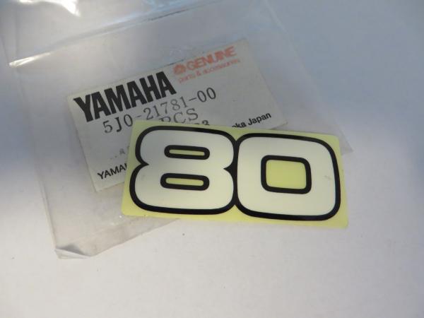 Yamaha Aufkleber Seitendeckel DT80 MX side cover sticker 5J0-21781-00 Original NOS